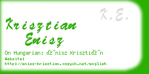 krisztian enisz business card